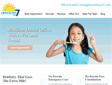 Tablet Screenshot of dentistryon7.com